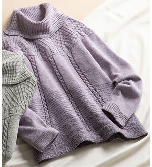 ルフラン（ルフラン）の「日本製　泉州産オフタートルセーター（ニット・セーター）」｜パープル