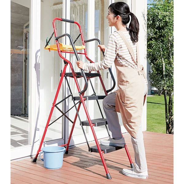 「便利なトレー付脚立（椅子・チェア・スツール）」｜詳細画像