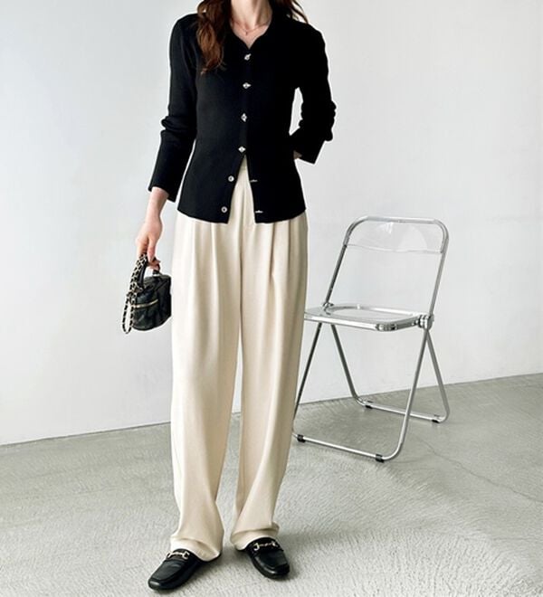 GeeRA（ジーラ）の「【再入荷】オンオフ着られる！カーブパンツ（フルレングスパンツ）」｜詳細画像