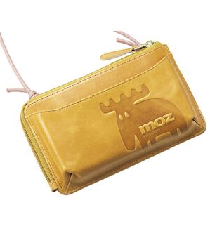 BELLUNA（ベルーナ）の「＜ｍｏｚ＞ヴィンテージ風牛革スマホショルダー（その他バッグ）」｜キャメル