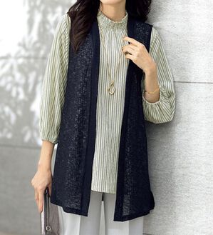 ルフラン（ルフラン）の「ジャカードプルオーバーベストアンサンブル（アンサンブル）」｜詳細画像