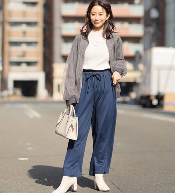 A HAPPY MARILYN（アハッピーマリリン）の「【Ｌ～８Ｌ／選べる丈】ゆるっと楽ちん！ストレートパンツ（フルレングスパンツ）」｜詳細画像