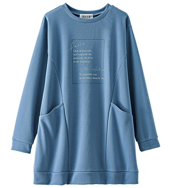 BELLUNA（ベルーナ）の「＜ＥＬＬＥ　Ａｃｔｉｖｅ＞かのこロゴプリントチュニック（チュニック）」｜詳細画像