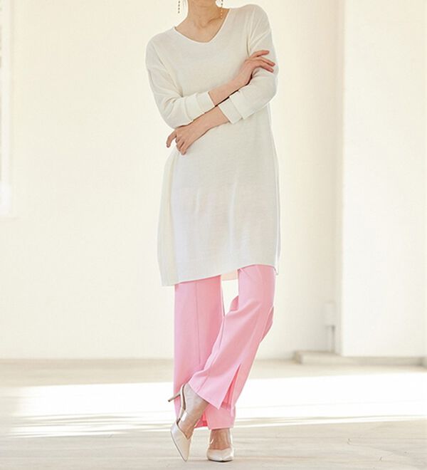 RANAN（ラナン）の「機能付センタースリットフレアーパンツ（フルレングスパンツ）」｜詳細画像