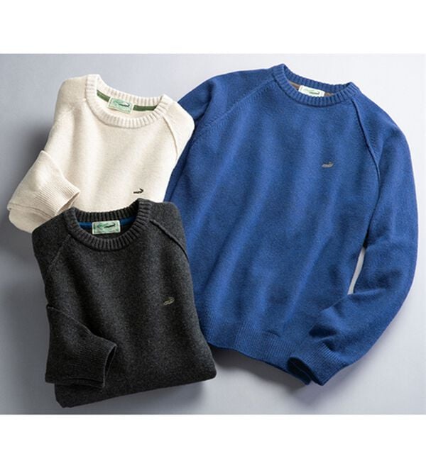 「＜クロコダイル＞天竺ニットクルーセーター（メンズニット・セーター）」｜詳細画像