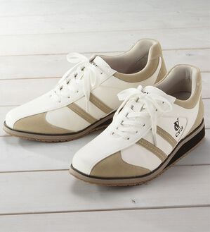 「＜コムルヴァン・オム＞洗練ヒールアップスニーカー（メンズスニーカー）」｜ホワイト