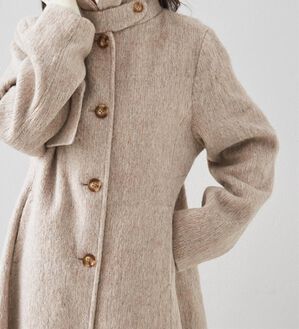RANAN（ラナン）の「2WAYフレアーステンカラーシャギーコート（ロングコート）」｜詳細画像