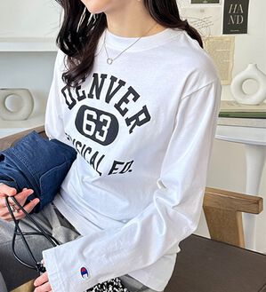GeeRA（ジーラ）の「【ｃｈａｍｐｉｏｎ】ロゴロンＴ（カットソー）」｜オフ白&times;ナンバー