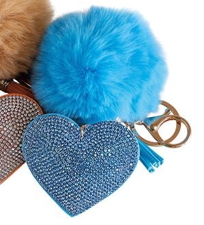 「キラキラハートチャーム（その他ファッション小物）」｜ブルー
