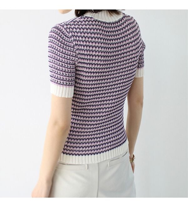 GeeRA（ジーラ）の「マルチカラーハイネックリブニット（ニット・セーター）」｜詳細画像