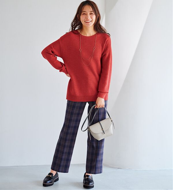 BELLUNA（ベルーナ）の「ラメ調もちもちニットプルオーバー（ニット・セーター）」｜詳細画像