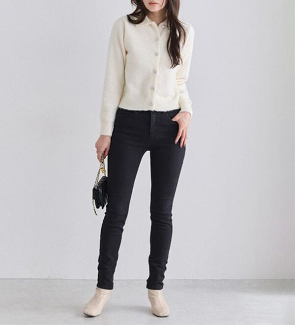 Pierrot（ピエロ）の「【ＸＳ～４Ｌ】ストレッチスキニーデニムパンツ（フルレングスパンツ）」｜詳細画像