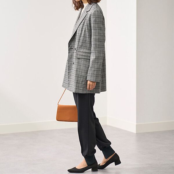 BELLUNA（ベルーナ）の「羽織るだけできちんと見え！チェック柄テーラードジャケット（テーラードジャケット）」｜詳細画像