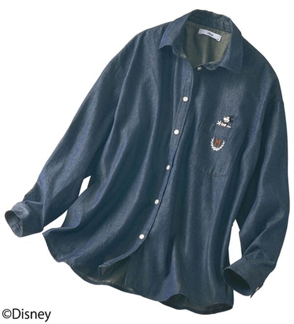 BELLUNA（ベルーナ）の「＜Ｄｉｓｎｅｙ＞【ミッキー】飛ばし刺しゅうデニムシャツジャケット（シャツ）」｜詳細画像