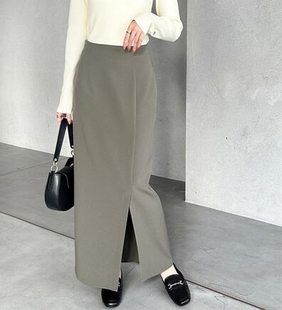 GeeRA（ジーラ）の「オンオフ着られる！スリットタイトスカート（ロングスカート）」