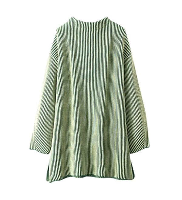 BELLUNA（ベルーナ）の「ストライプジャカード切替チュニック（チュニック）」｜詳細画像