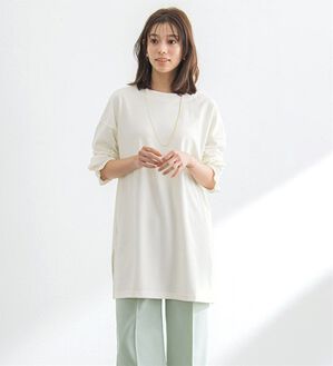 Pierrot（ピエロ）の「タックスリーブポンチチュニック（チュニック）」｜アイボリー