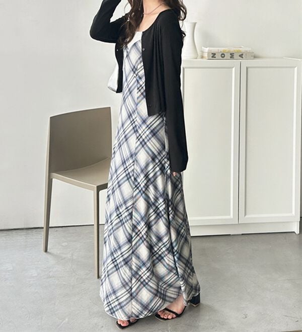 GeeRA（ジーラ）の「シアーチェックキャミワンピース（その他ワンピース）」｜詳細画像