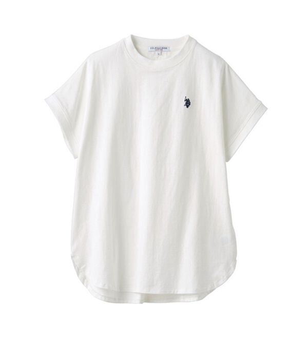 GeeRA（ジーラ）の「【新色追加】【ＵＳ．ＰＯＬＯ．ＡＳＳＮ】綿100％フレンチスリーブＴシャツ（Tシャツ）」｜詳細画像