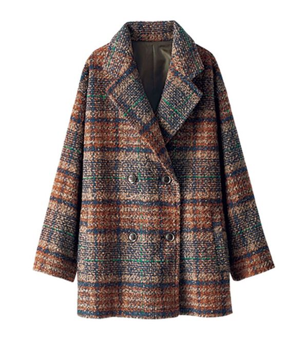 BELLUNA（ベルーナ）の「ビッグチェック柄コート（ハーフコート）」｜詳細画像