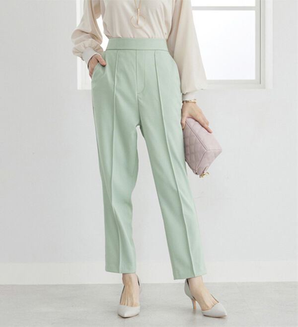BELLUNA（ベルーナ）の「桜オイル加工テーパードパンツ（テーパードパンツ）」｜ミント