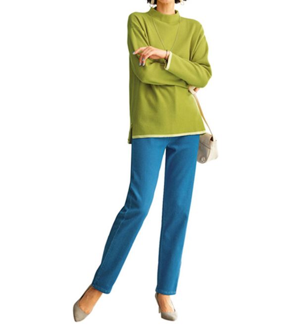 BELLUNA（ベルーナ）の「あったか裏フリースストレッチジーンズ（フルレングスパンツ）」｜詳細画像