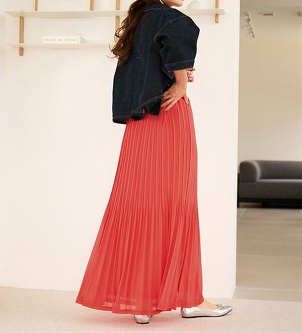 RANAN（ラナン）の「シフォンプリーツマキシスカート（ロングスカート）」｜詳細画像