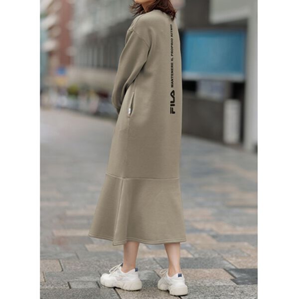 RANAN（ラナン）の「＜ＦＩＬＡ＞裏起毛裾フレアーワンピース（その他ワンピース）」｜詳細画像