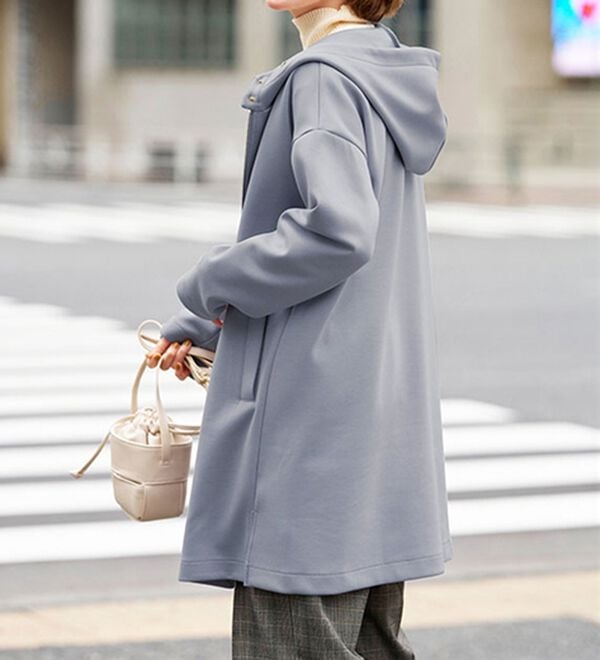 BELLUNA（ベルーナ）の「衿デザインロング丈パーカー（パーカー）」｜詳細画像