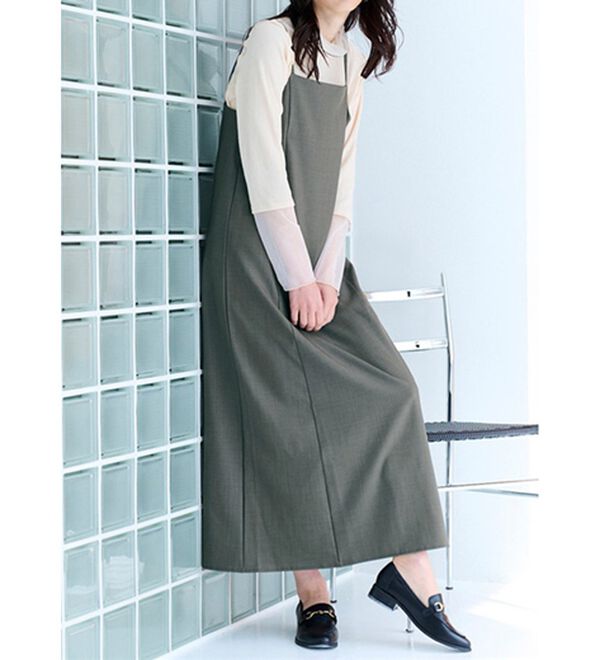 RANAN（ラナン）の「機能付！ベスト&times;キャミワンピースアンサンブル（その他ワンピース）」｜詳細画像