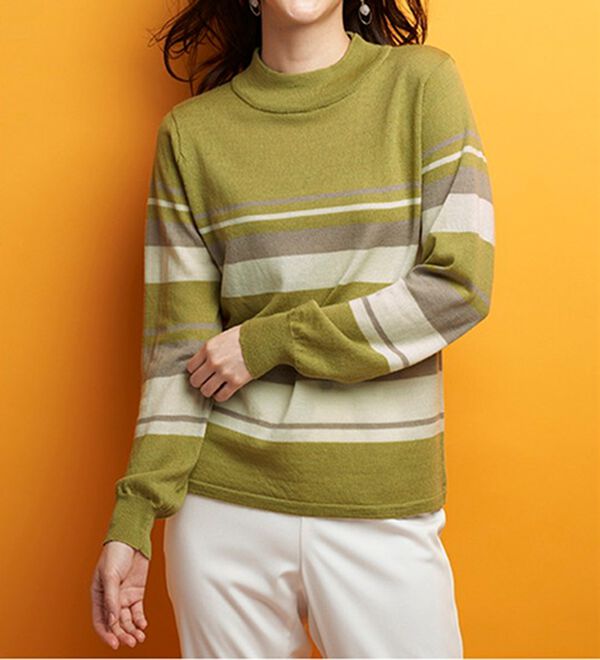 BELLUNA（ベルーナ）の「洗える！メリノウール１００％ハイネックセーター（ニット・セーター）」｜詳細画像