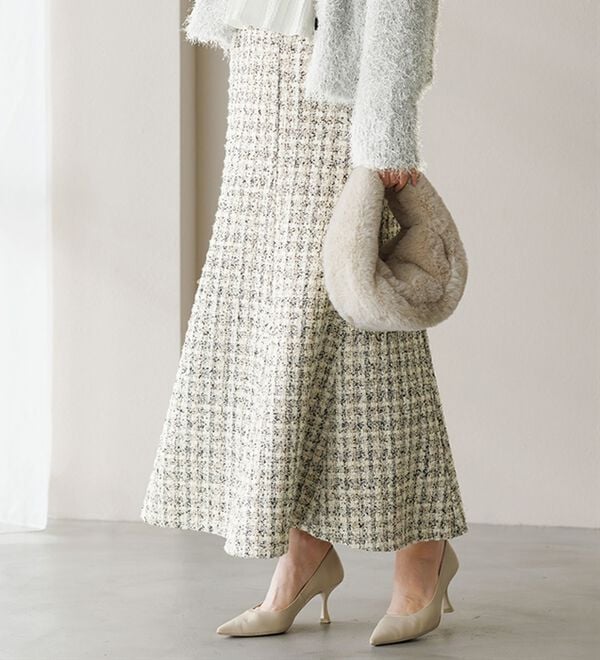 RANAN（ラナン）の「ツイードマーメイドスカート（ロングスカート）」｜詳細画像