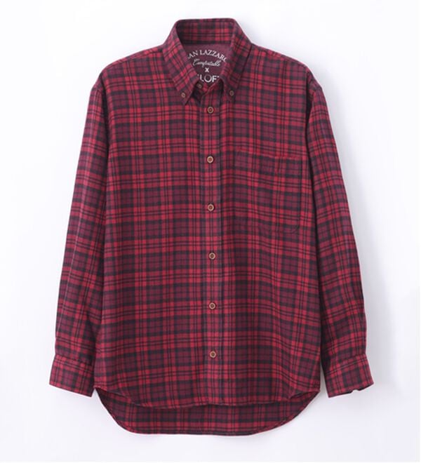 「＜バイロフト（Ｒ）＞カシミヤタッチネルシャツ（メンズシャツ）」｜詳細画像