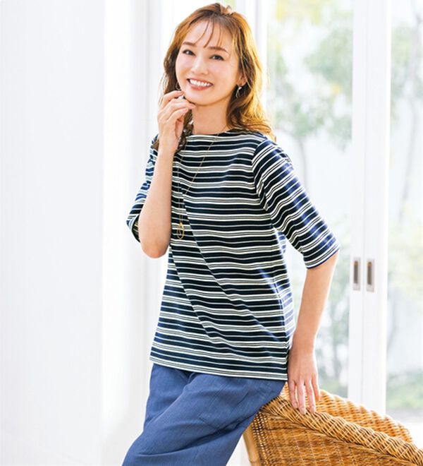 ルフラン（ルフラン）の「【４色組】毎日の主役。さざ波プルオーバー（カットソー）」｜詳細画像