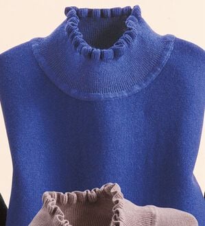 ルフラン（ルフラン）の「ふんわり優しいコットンカシミヤセーター（ニット・セーター）」｜ロイヤルブルー