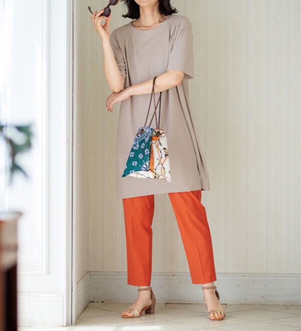 BELLUNA（ベルーナ）の「【接触冷感】かのこ素材タックデザインチュニックワンピース（その他ワンピース）」｜詳細画像