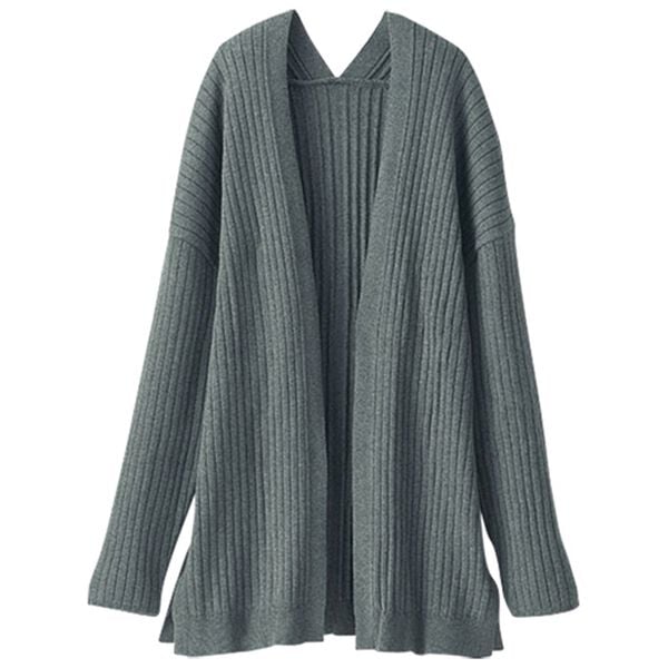 BELLUNA（ベルーナ）の「ハピネスコットン１００％ニットリブトッパーカーディガン（ニットカーディガン）」｜詳細画像