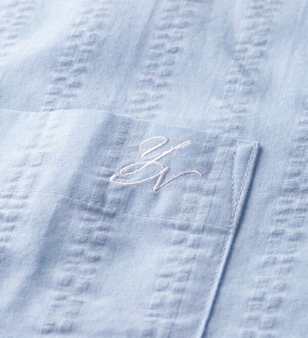 YU'NOW（ユナウ）の「【長袖＋ショートパンツ】綿１００％サッカーシャツパジャマ（パジャマ・ルームウェア）」｜詳細画像