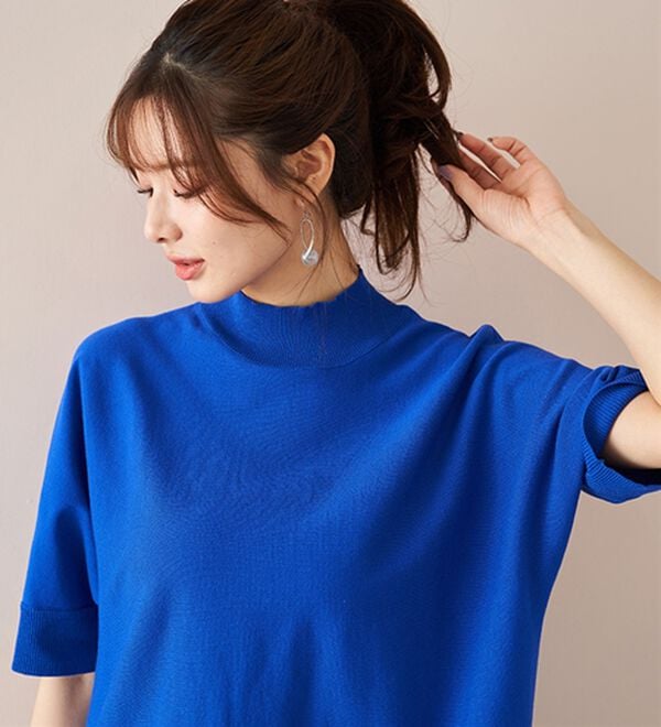 BELLUNA（ベルーナ）の「ガシガシ洗える！涼しげ夏用ドルマンニット（ニット・セーター）」｜詳細画像