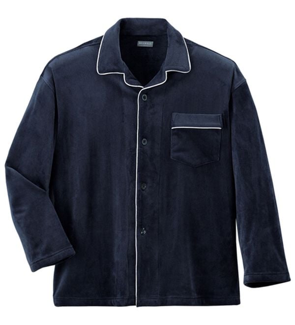 「しっとりストレッチベロアパジャマ（メンズルームウェア）」｜詳細画像