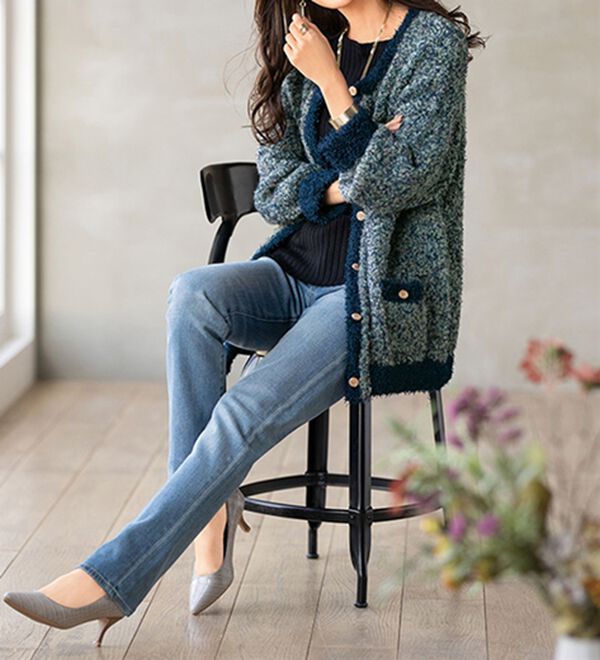 ルフラン（ルフラン）の「ツイード調ニットジャケット＜クラネア＞（その他ジャケット）」｜詳細画像