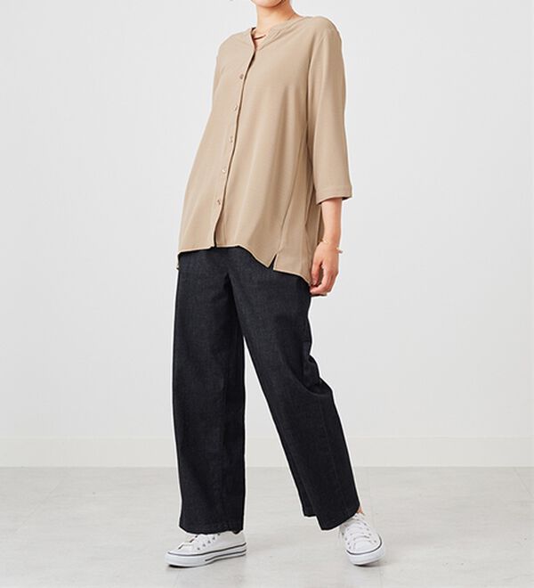 BELLUNA（ベルーナ）の「【新色追加】機能付！バックプリーツチュニック（チュニック）」｜詳細画像