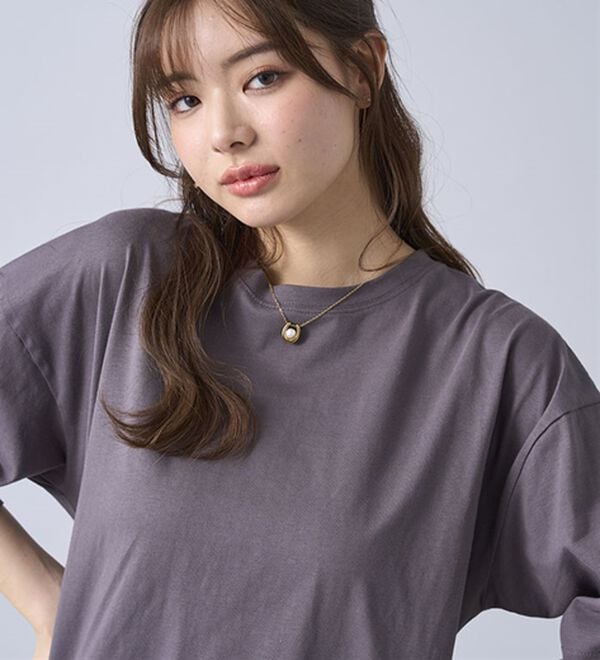 BELLUNA（ベルーナ）の「ひんやリッチコットン大人のゆったりプルオーバー（カットソー）」｜詳細画像