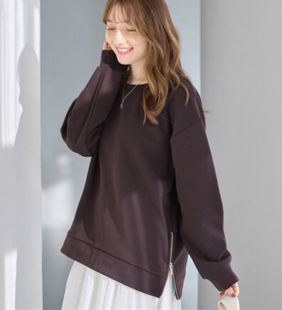 alotta（アロッタ）の「サイドジップあったか裏起毛プルオーバー（トレーナー・スウェット）」