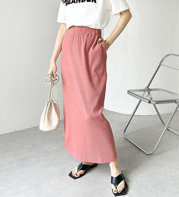 GeeRA（ジーラ）の「【着回し力◎】楽ちんすっきり見え！リブロングスカート（ロングスカート）」｜詳細画像