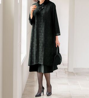ルフラン（ルフラン）の「重ね着風総レースワンピース（ブラックフォーマル（喪服・礼服））」｜1