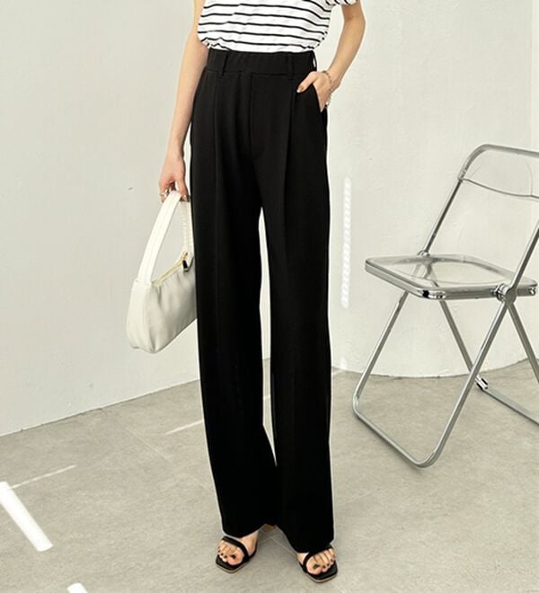 GeeRA（ジーラ）の「美脚魅せタックワイドスラックスパンツ（ワイドパンツ・ガウチョ）」｜詳細画像