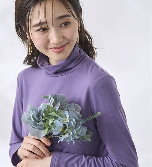 BELLUNA（ベルーナ）の「なめらかテンセル（ＴＭ）繊維ストレッチプルオーバー（カットソー）」｜詳細画像