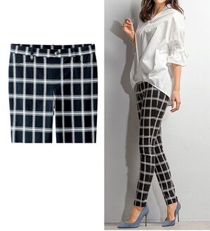 GeeRA（ジーラ）の「嬉しい機能付！美脚スキニーレギンスパンツ（フルレングスタイプ）（フルレングスパンツ）」｜ブラック系ウィンドペン