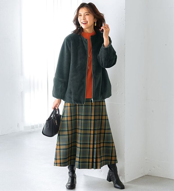 BELLUNA（ベルーナ）の「すっきり高見え！大人のファージャケット（その他ジャケット）」｜詳細画像